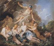 Francois Boucher Mercury confiding Bacchus to the Nymphs France oil painting artist